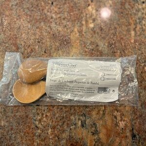 NEW Pampered Chef Small Bamboo Spoon Set
